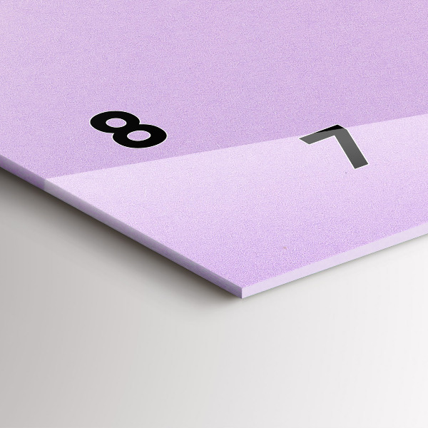 Ceas orizontale de perete din sticlă Model pastel