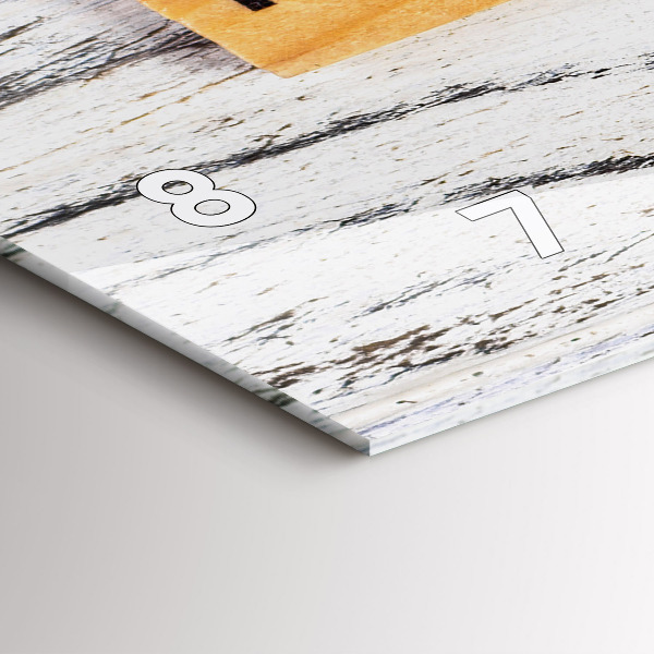 Ceas orizontale de perete din sticlă Familial