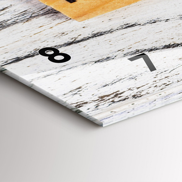 Ceas orizontale de perete din sticlă Familial