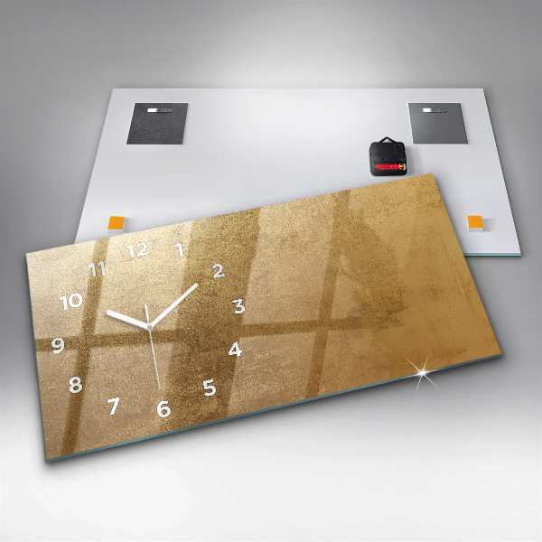 Ceas orizontale de perete din sticlă Panza decorativa