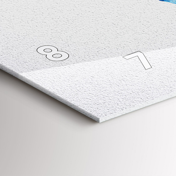 Ceas orizontale de perete din sticlă Harta lumii acuarela