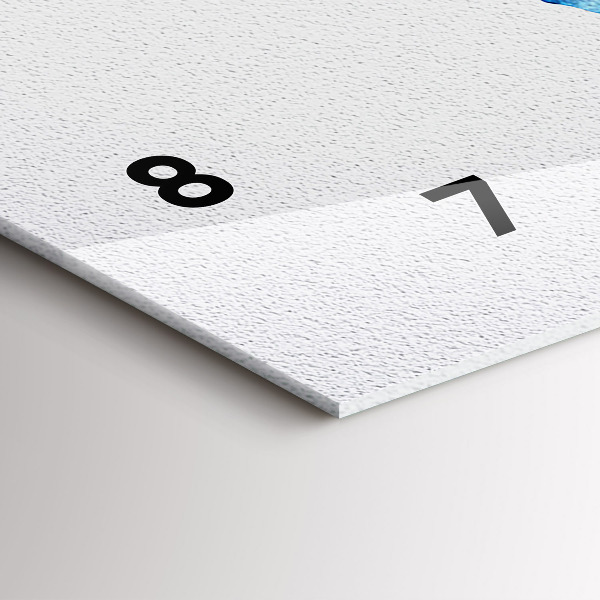 Ceas orizontale de perete din sticlă Harta lumii acuarela