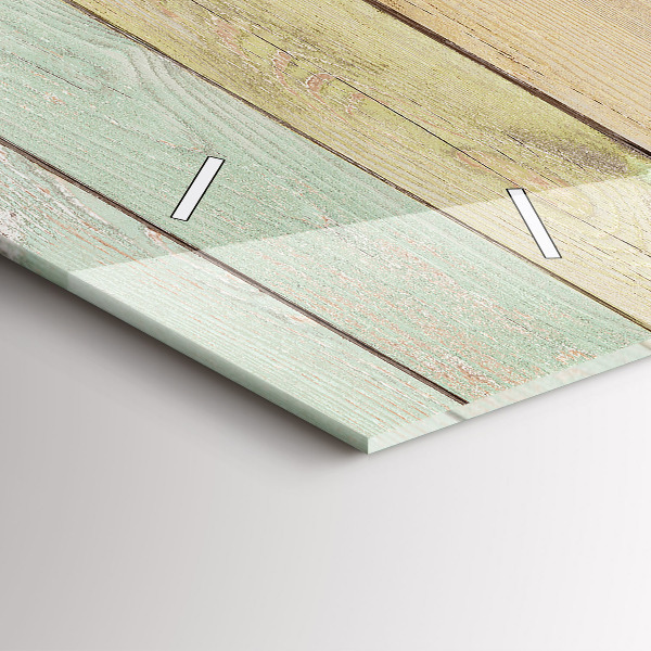 Ceas orizontale de perete din sticlă Plăci colorate