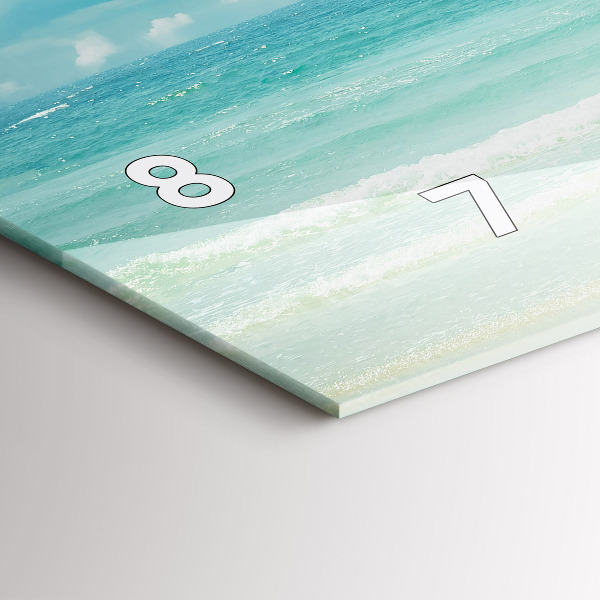 Ceas orizontale de perete din sticlă Peisaj maritim