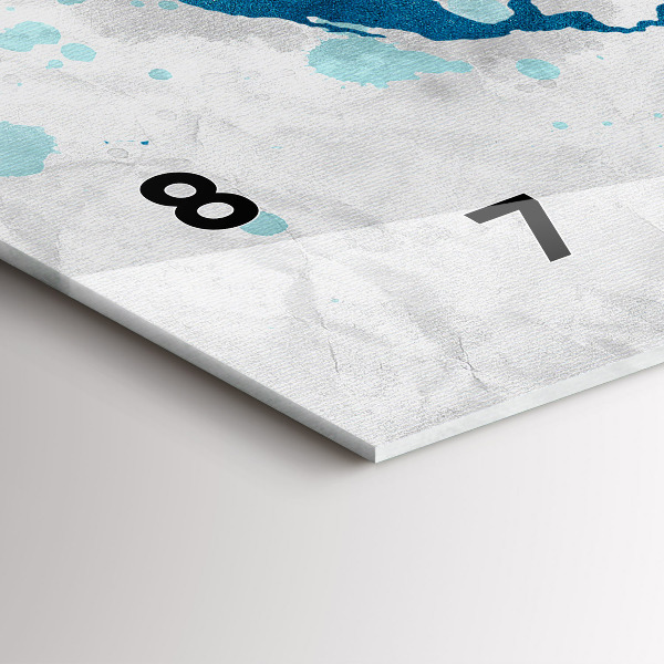 Ceas orizontale de perete din sticlă Harta lumii