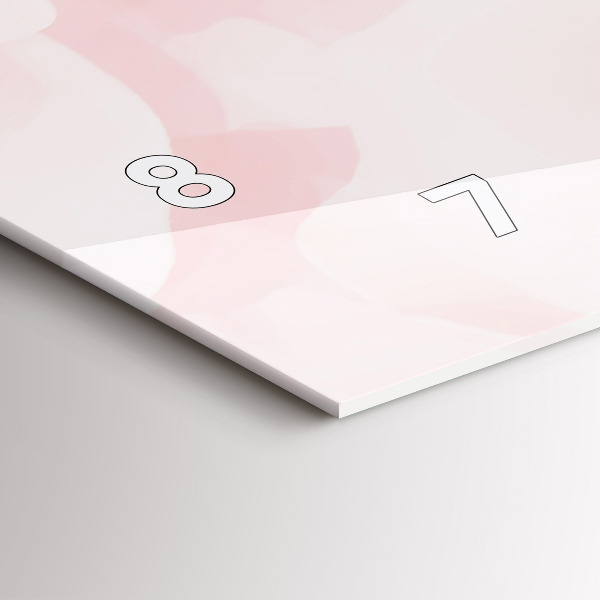 Ceas orizontale de perete din sticlă Trandafiri înfloriți