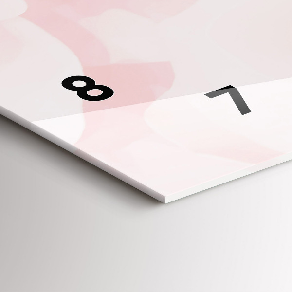 Ceas orizontale de perete din sticlă Trandafiri înfloriți