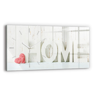 Ceas orizontale de perete din sticlă Inscripția casei