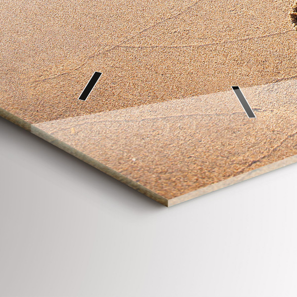 Ceas orizontale de perete din sticlă Citat de plajă