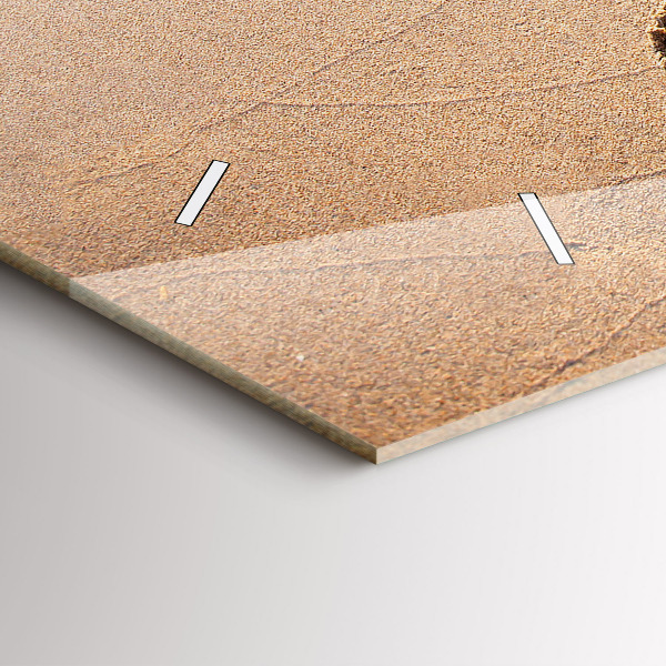 Ceas orizontale de perete din sticlă Citat de plajă