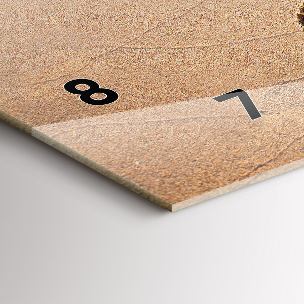 Ceas orizontale de perete din sticlă Citat de plajă