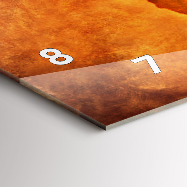 Ceas orizontale de perete din sticlă Harta mare a lumii