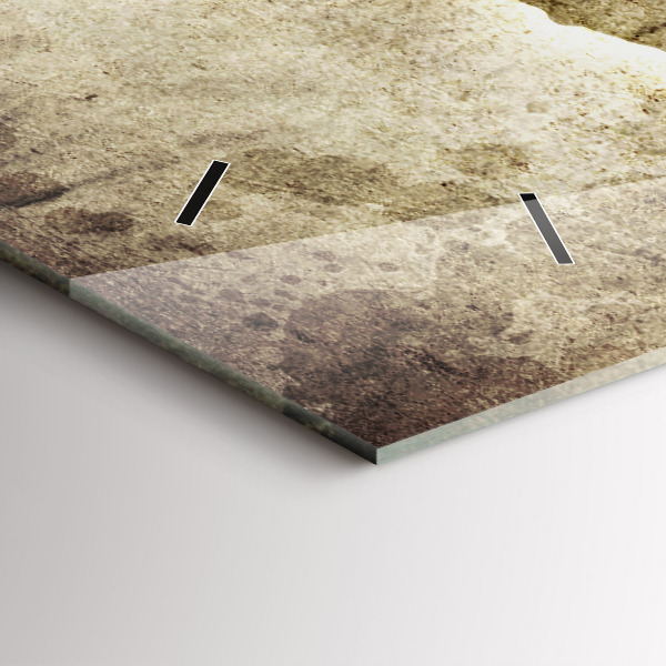 Ceas orizontale de perete din sticlă Harta lumii