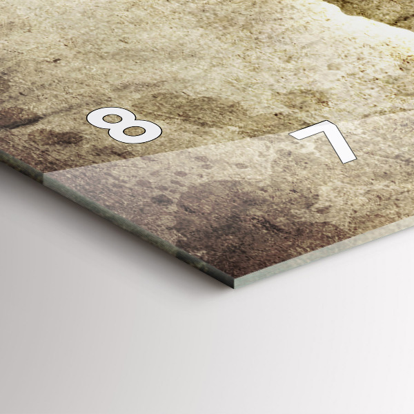 Ceas orizontale de perete din sticlă Harta lumii