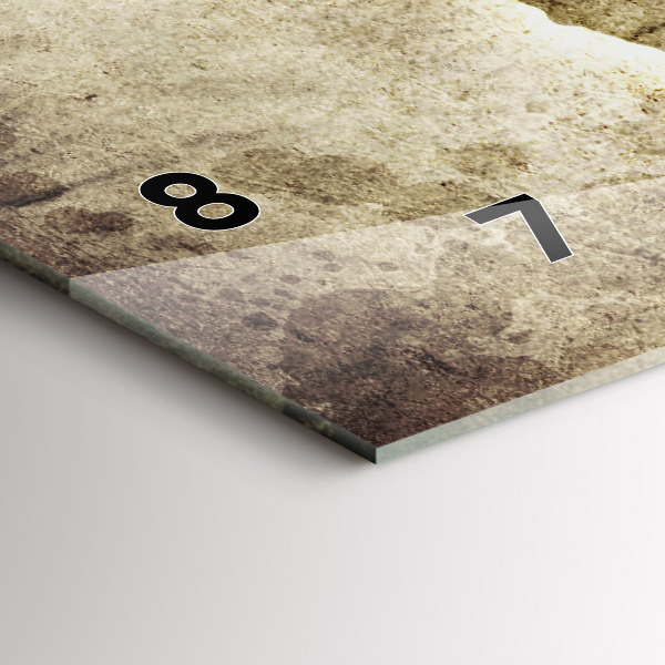 Ceas orizontale de perete din sticlă Harta lumii