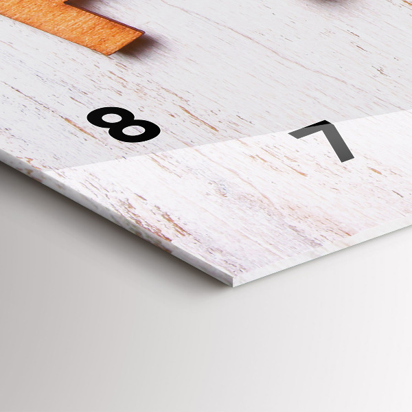 Ceas orizontale de perete din sticlă Inscripția familiei