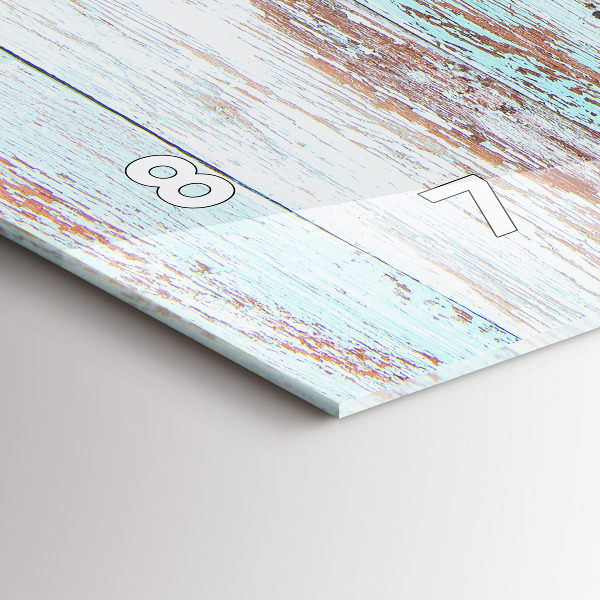 Ceas orizontale de perete din sticlă Lemn pastel