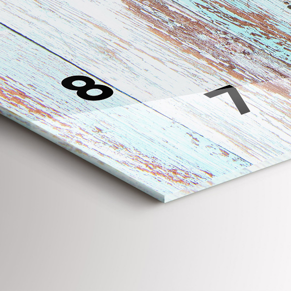 Ceas orizontale de perete din sticlă Lemn pastel