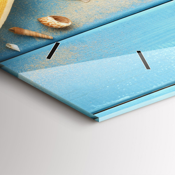 Ceas orizontale de perete din sticlă Accesorii pentru plaja