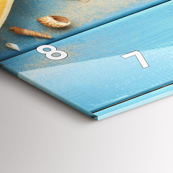 Ceas orizontale de perete din sticlă Accesorii pentru plaja