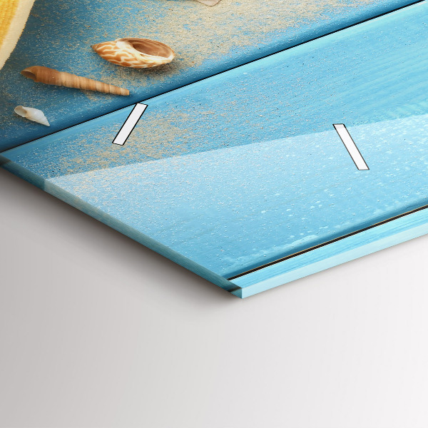 Ceas orizontale de perete din sticlă Accesorii pentru plaja