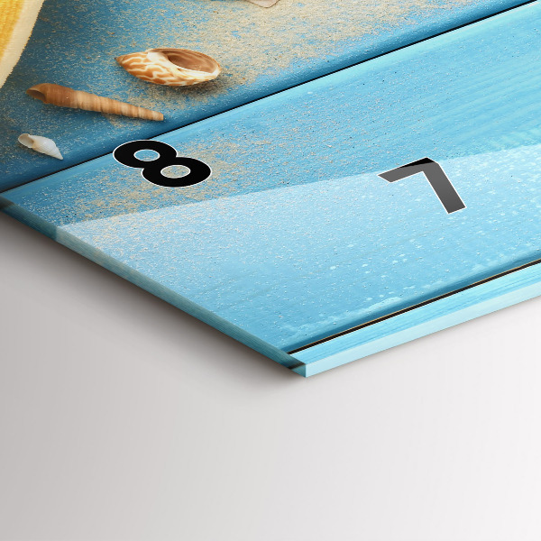 Ceas orizontale de perete din sticlă Accesorii pentru plaja