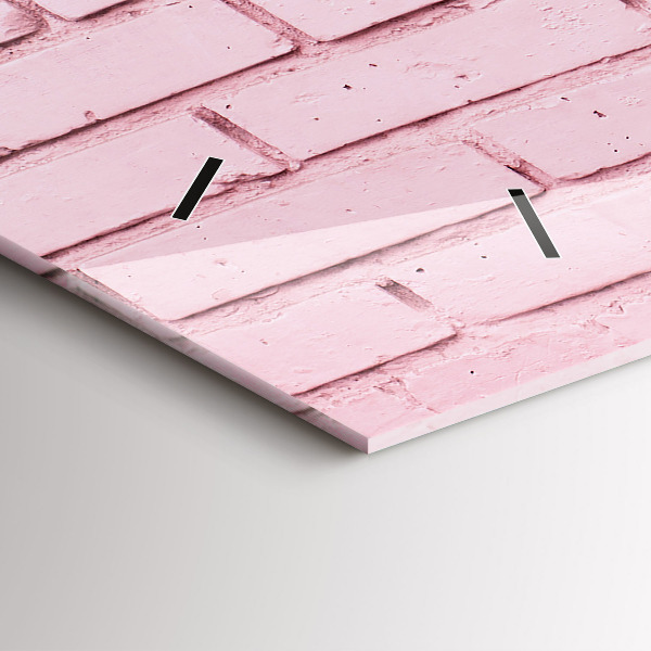 Ceas orizontale de perete din sticlă Zid de cărămizi