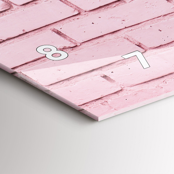 Ceas orizontale de perete din sticlă Zid de cărămizi