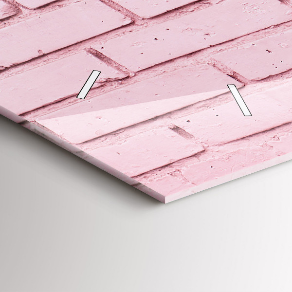 Ceas orizontale de perete din sticlă Zid de cărămizi