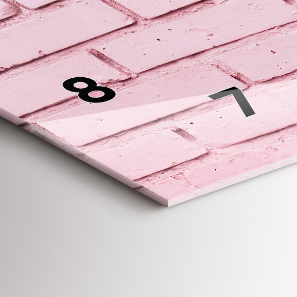 Ceas orizontale de perete din sticlă Zid de cărămizi