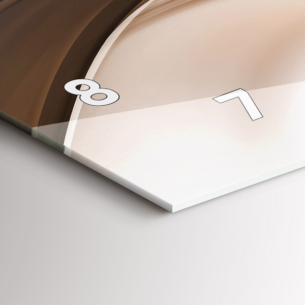 Ceas orizontale de perete din sticlă Abstracția liniilor