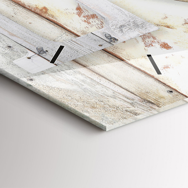 Ceas orizontale de perete din sticlă Inscripție dragoste