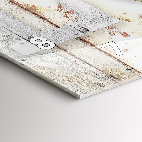 Ceas orizontale de perete din sticlă Inscripție dragoste