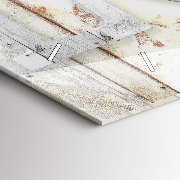 Ceas orizontale de perete din sticlă Inscripție dragoste