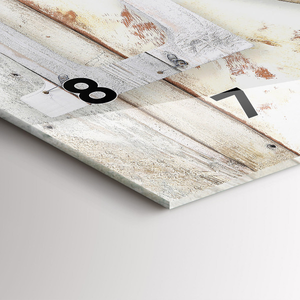 Ceas orizontale de perete din sticlă Inscripție dragoste