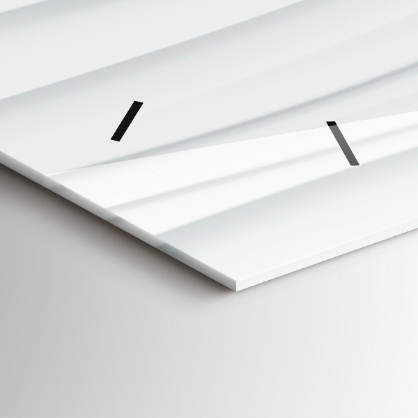 Ceas orizontale de perete din sticlă Textura valuri