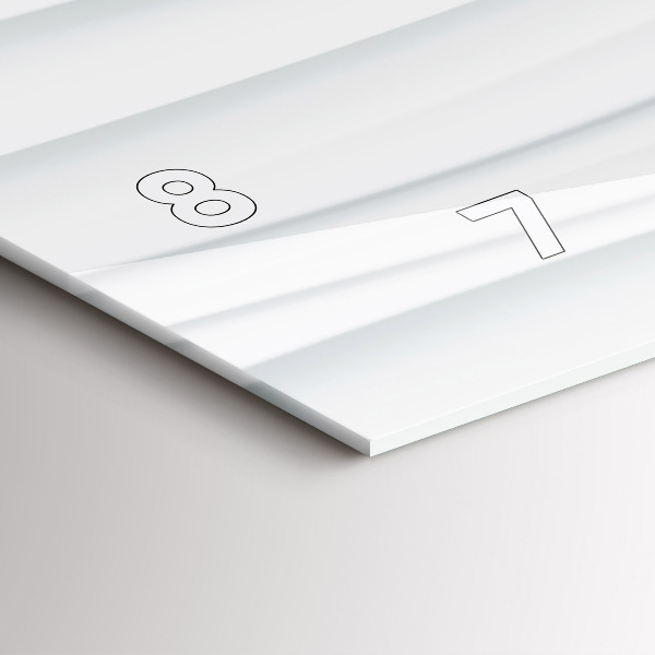 Ceas orizontale de perete din sticlă Textura valuri