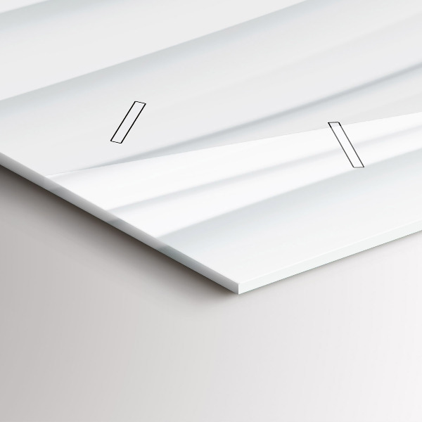 Ceas orizontale de perete din sticlă Textura valuri