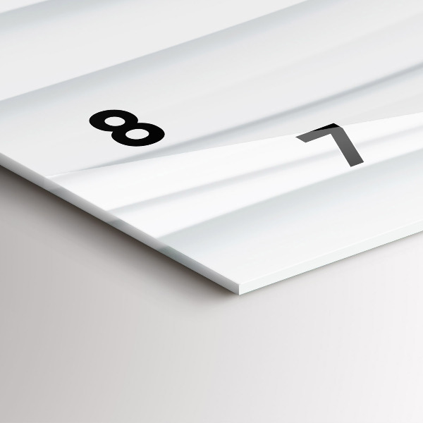 Ceas orizontale de perete din sticlă Textura valuri