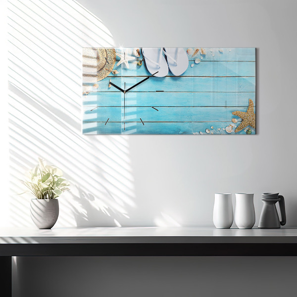 Ceas orizontale de perete din sticlă Accesorii de vacanta