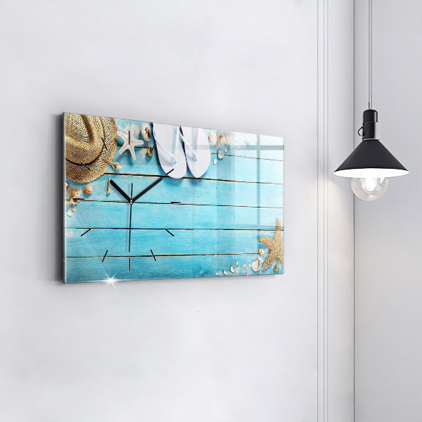 Ceas orizontale de perete din sticlă Accesorii de vacanta