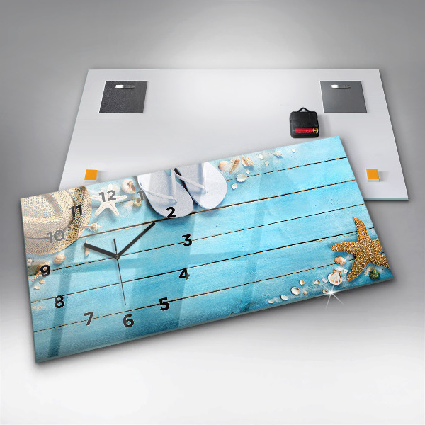 Ceas orizontale de perete din sticlă Accesorii de vacanta