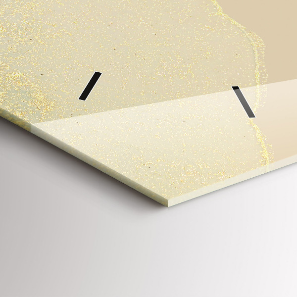 Ceas orizontale de perete din sticlă Abstracție elegantă