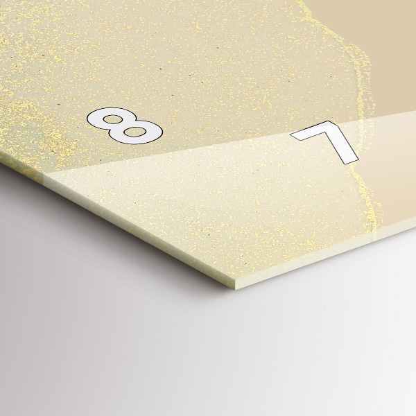 Ceas orizontale de perete din sticlă Abstracție elegantă