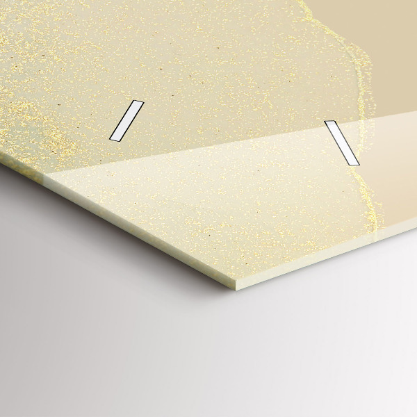 Ceas orizontale de perete din sticlă Abstracție elegantă