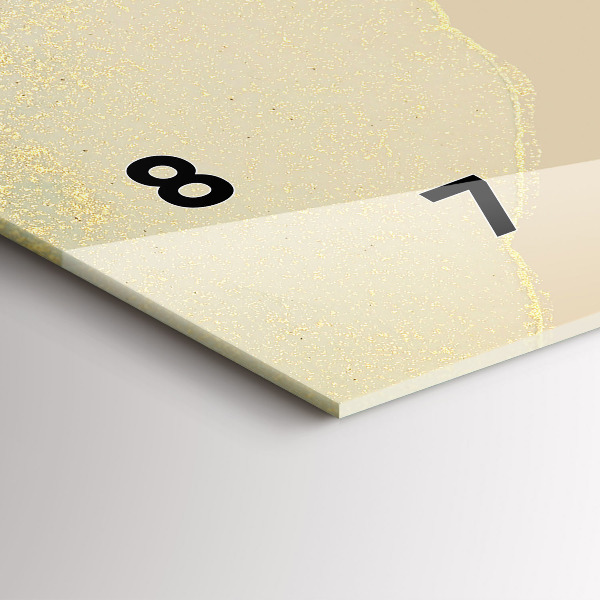 Ceas orizontale de perete din sticlă Abstracție elegantă