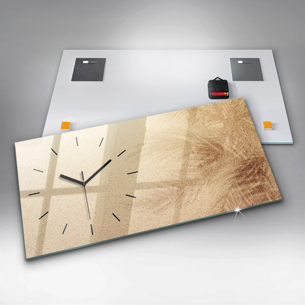 Ceas orizontale de perete din sticlă Accesorii de vara