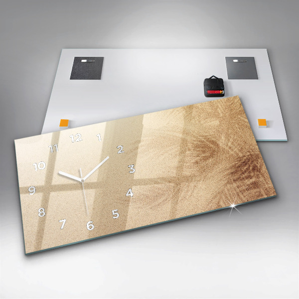 Ceas orizontale de perete din sticlă Accesorii de vara