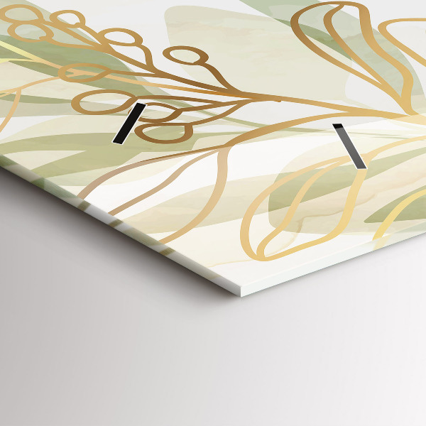 Ceas orizontale de perete din sticlă Abstracția pastelului