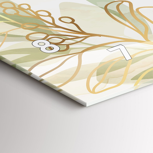 Ceas orizontale de perete din sticlă Abstracția pastelului